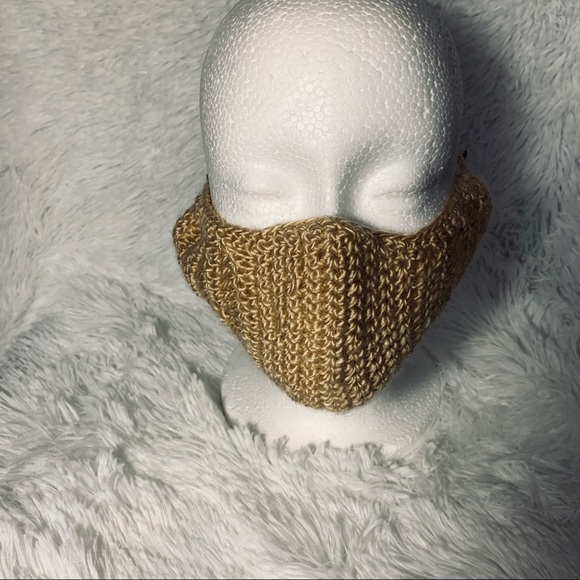 🆕Handmade/Homemade Tan/Cream Crotchet Face Mask - Picture 6 of 16